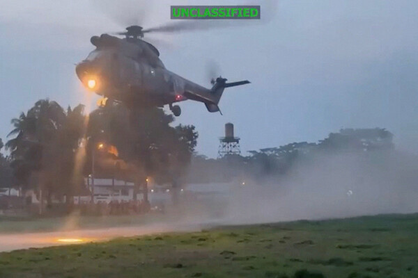 Кадр из видео во время совместной операции сил Эквадора и США по борьбе с наркоторговлей, 3 марта 2026 года / US Southern Command/Reuters   📷