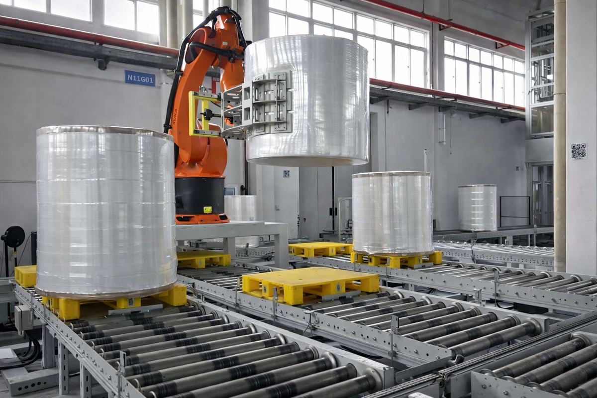 Конвейер текстильной фабрики