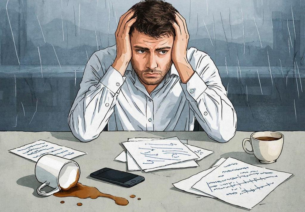 Черная полоса с долгами.