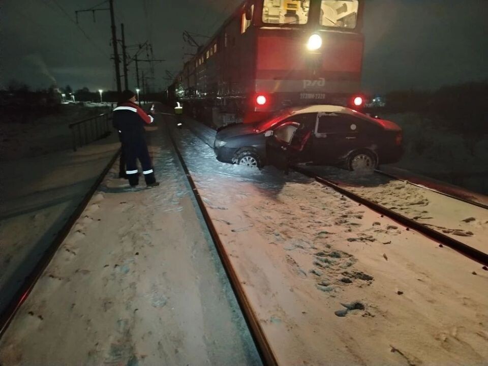    ДТП с поездом в Алтайском крае. Источник: Пресс-служба ЗСЖД