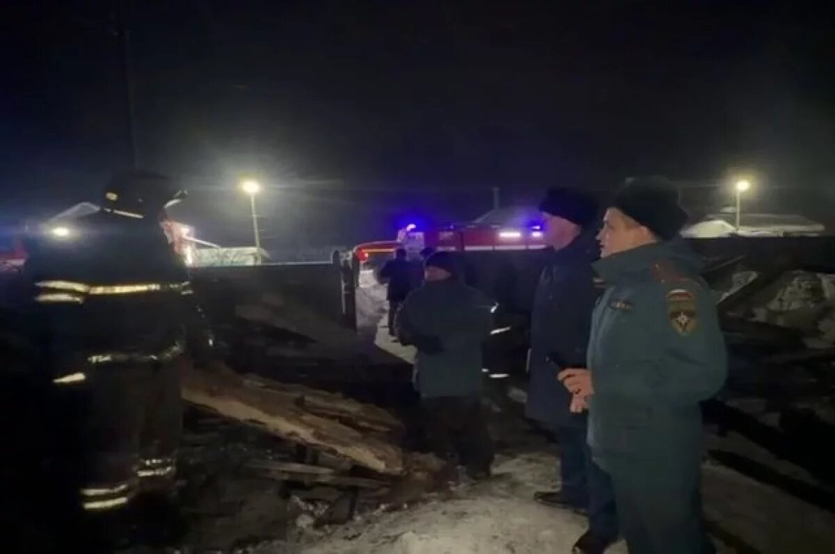    Тела троих мужчин обнаружили во время пожара в Башкирии