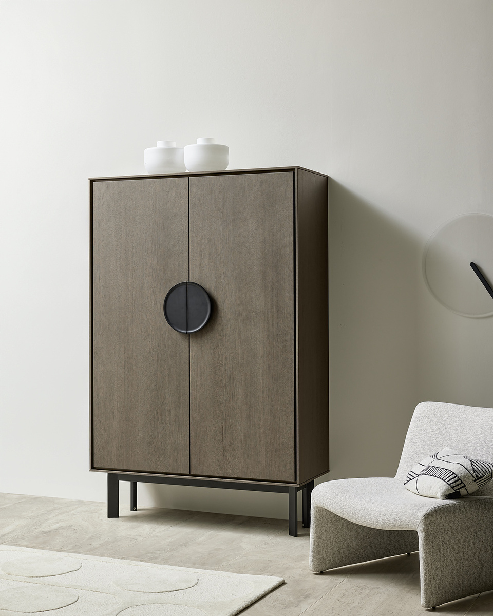 Комод NeoSLIM - Eiche Tobacco / EVORA LACK - Greige softmatt