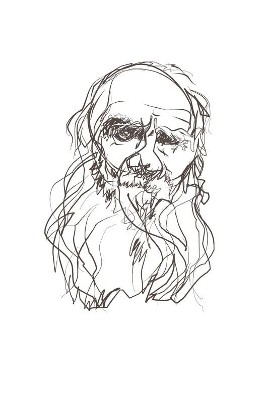 Попробовал нарисовать Льва Толстого тех времён
