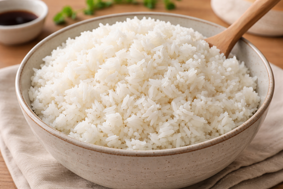 Сваренный жасминовый рис