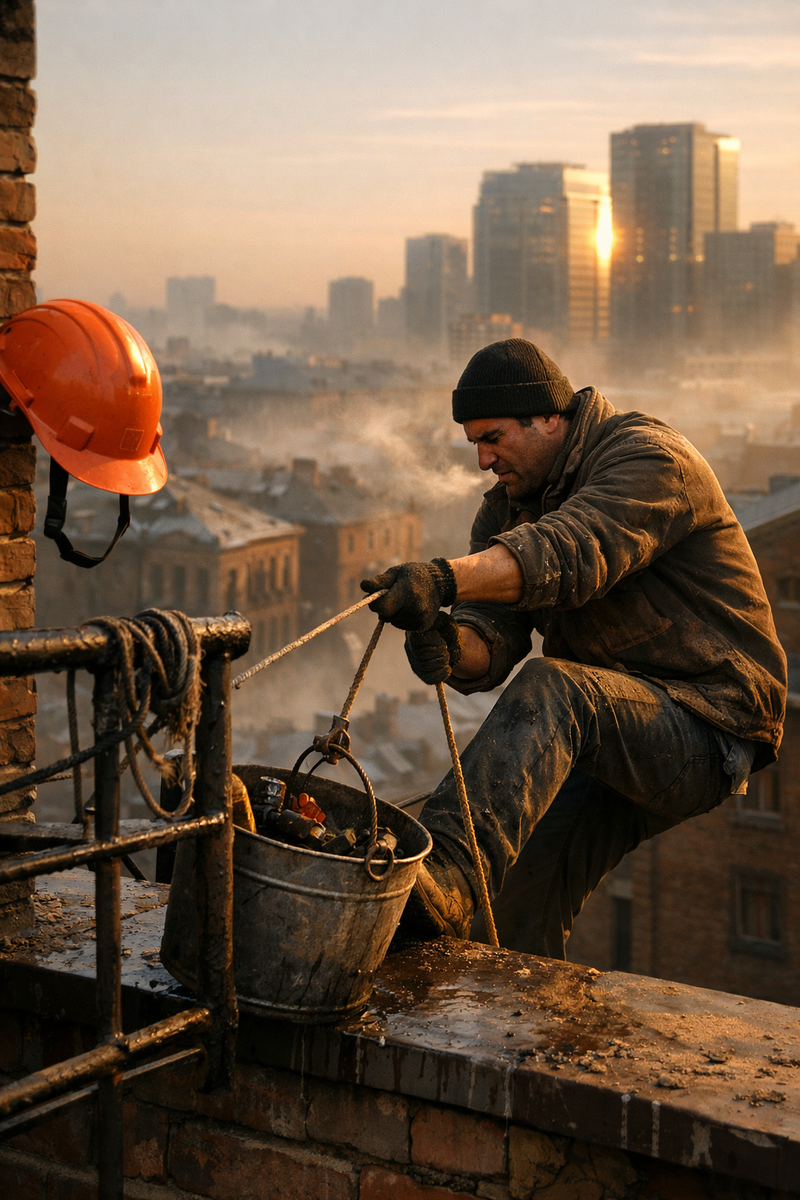 Мне чат гпт такую сделал картинку по промпту - "человек работает за компьютером"