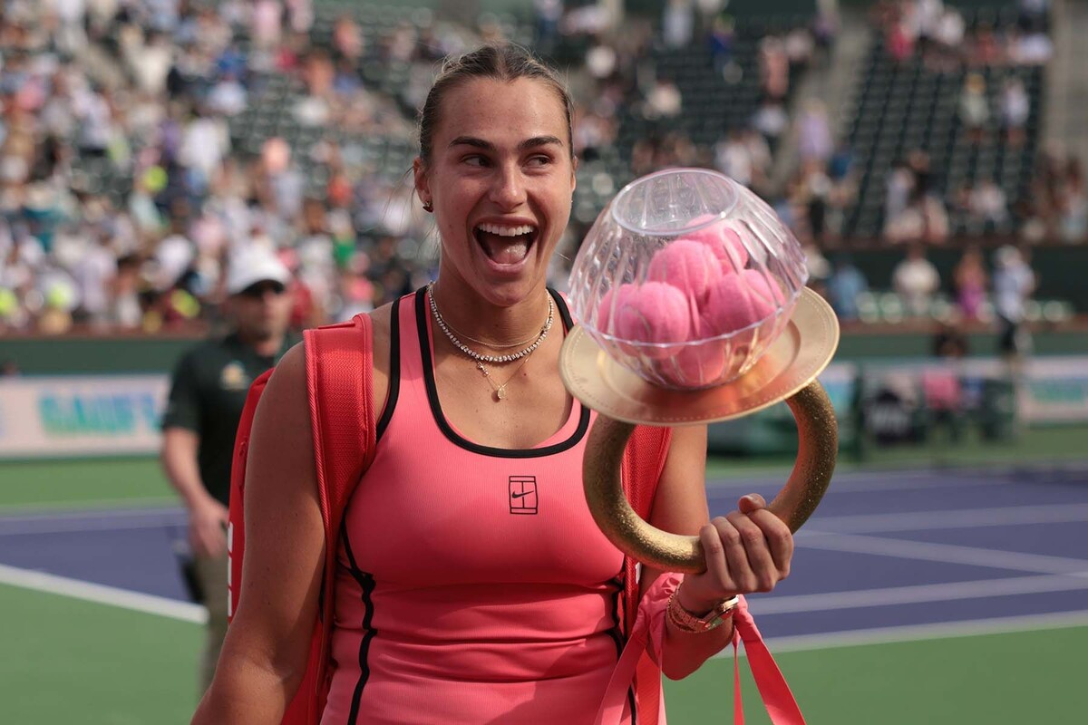  Белорусская теннисистка Арина Соболенко. © BNP Paribas Open, Х