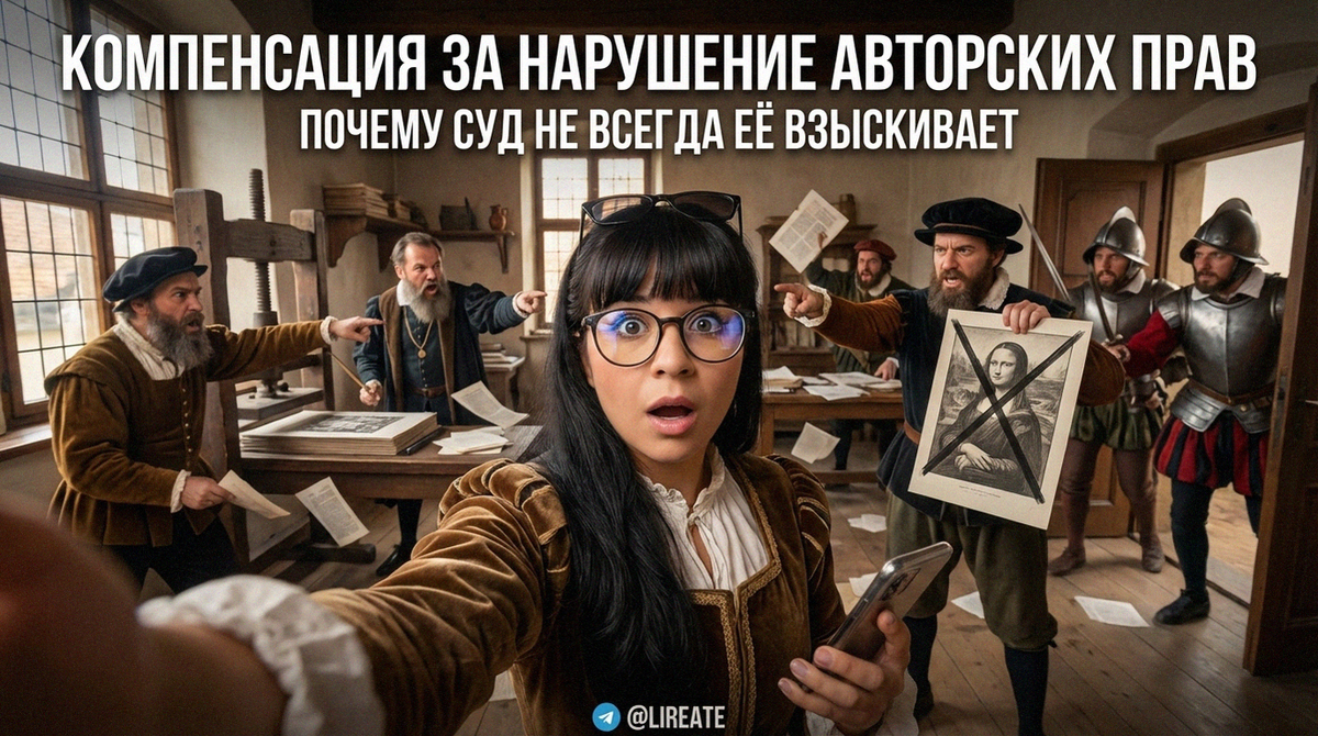    Компенсация за нарушение авторских прав и судебные решения Лирейт