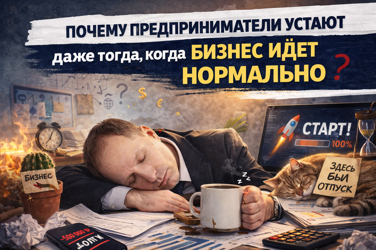 Почему предприниматели устают даже тогда, когда бизнес идёт нормально