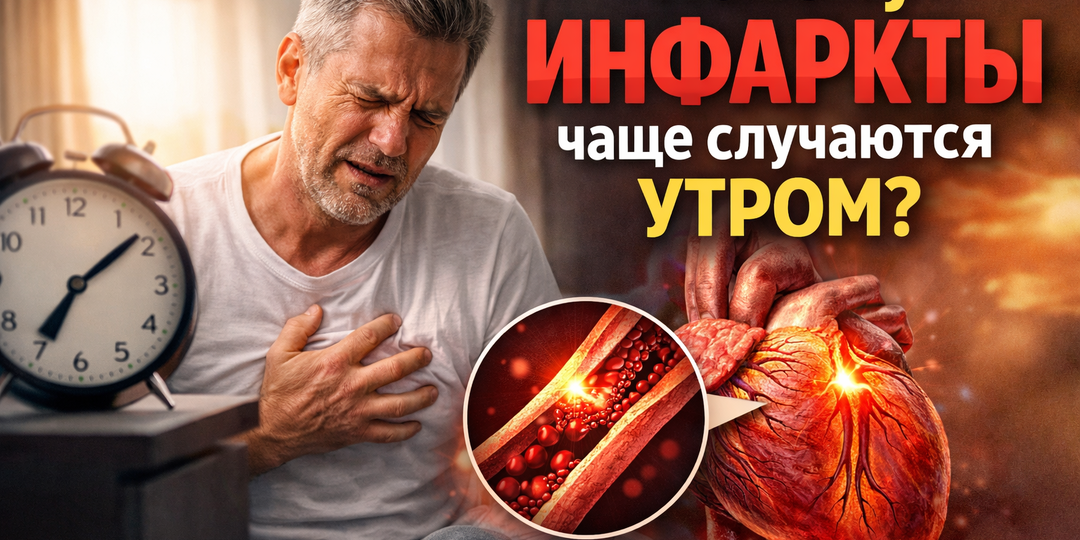 Почему инфаркты чаще случаются утром?
