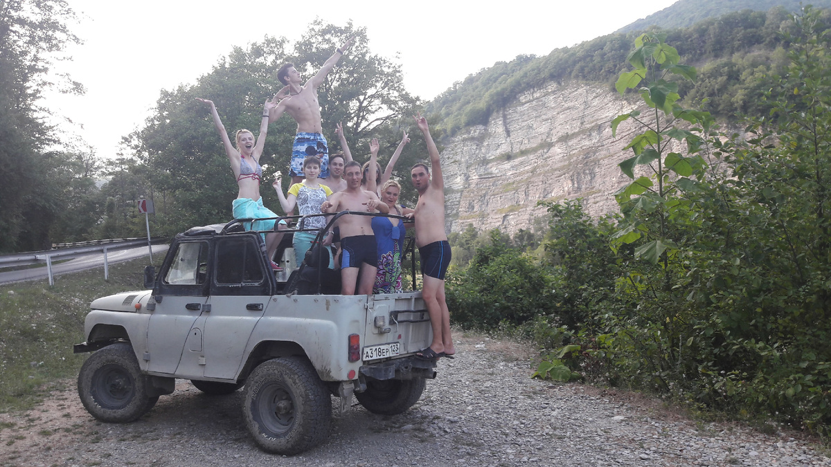 Джиппинг с Владимиром к водопадам Псыдах и Шапсуг