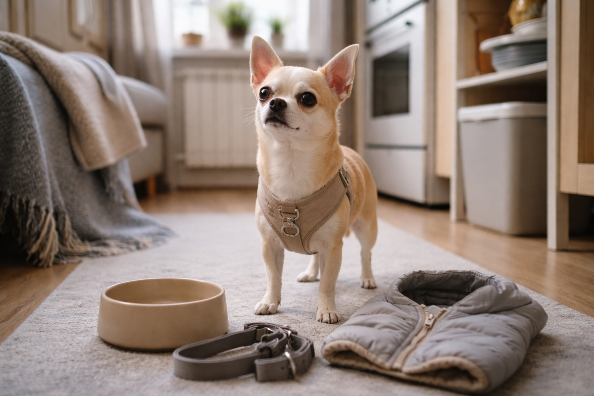 Маленький чихуахуа и большой набор ежедневных забот в обычной квартире