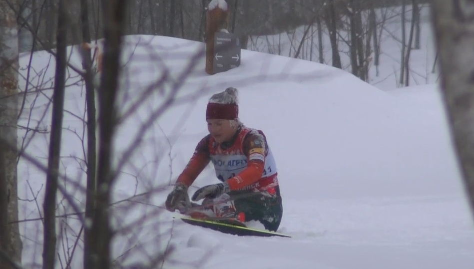     Кадр из трансляции соревнования