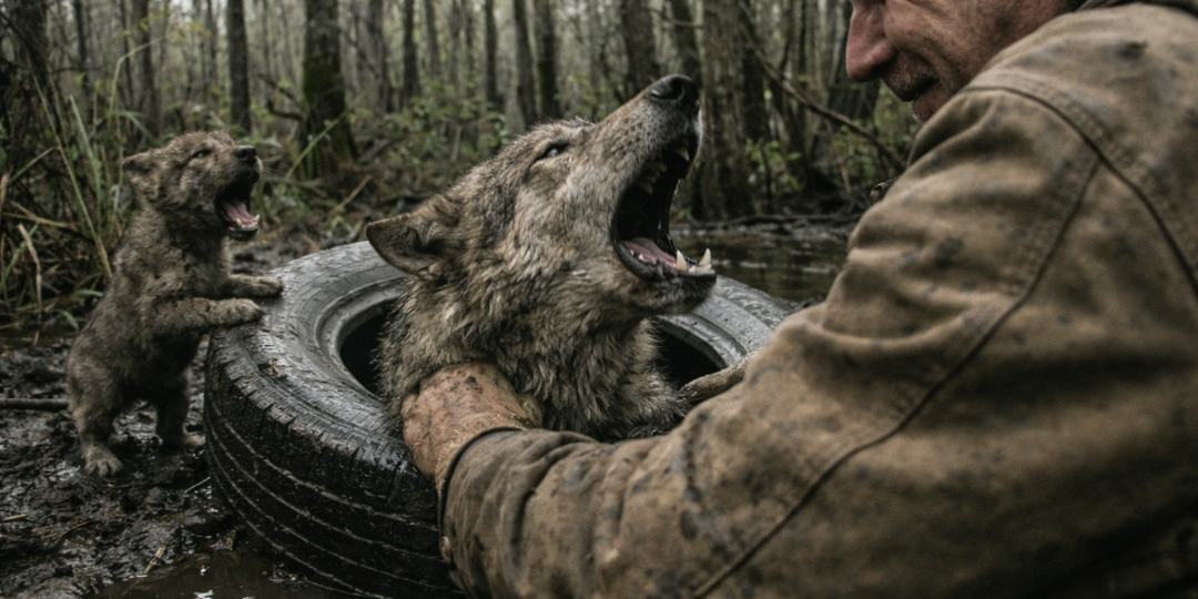 Волчонок дрожал и звал на помощь: фотограф пошел за ним и увидел то, от чего замерло сердце.