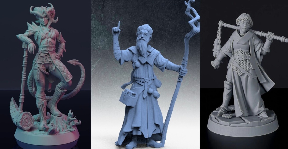 Миниатюры в статичных позах.