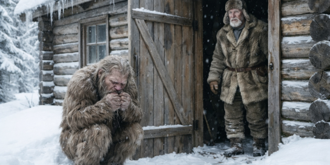 «Отдай его, дед!»: как одинокий геолог с двустволкой защитил детеныша снежного человека от жадных людей.