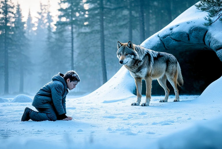 Мальчик замерзал в тайге и в отчаянии заполз в логово. Реакция зверя шокировала спасателей.