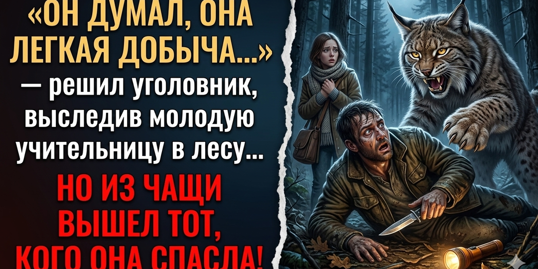 Рысь не пощадила выродка, напавшего на молодую учительницу. То, что осталось от его куртки, он запомнил навсегда