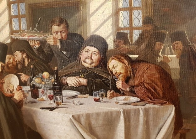 Перов «Монастырская трапеза» Фото из открытого доступа