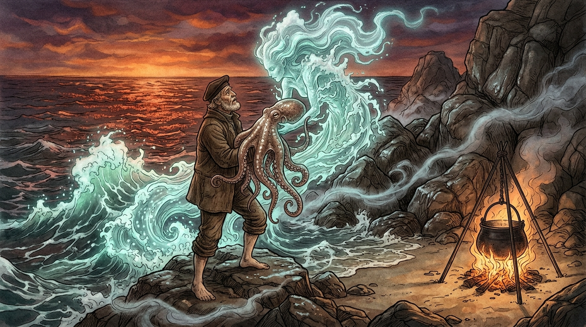 Легенда о морском духе, подарившем Галисии осьминога