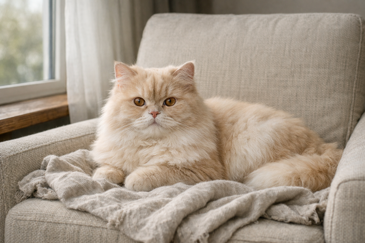 Персидская кошка легче раскрывается там, где в доме спокойный ритм дня