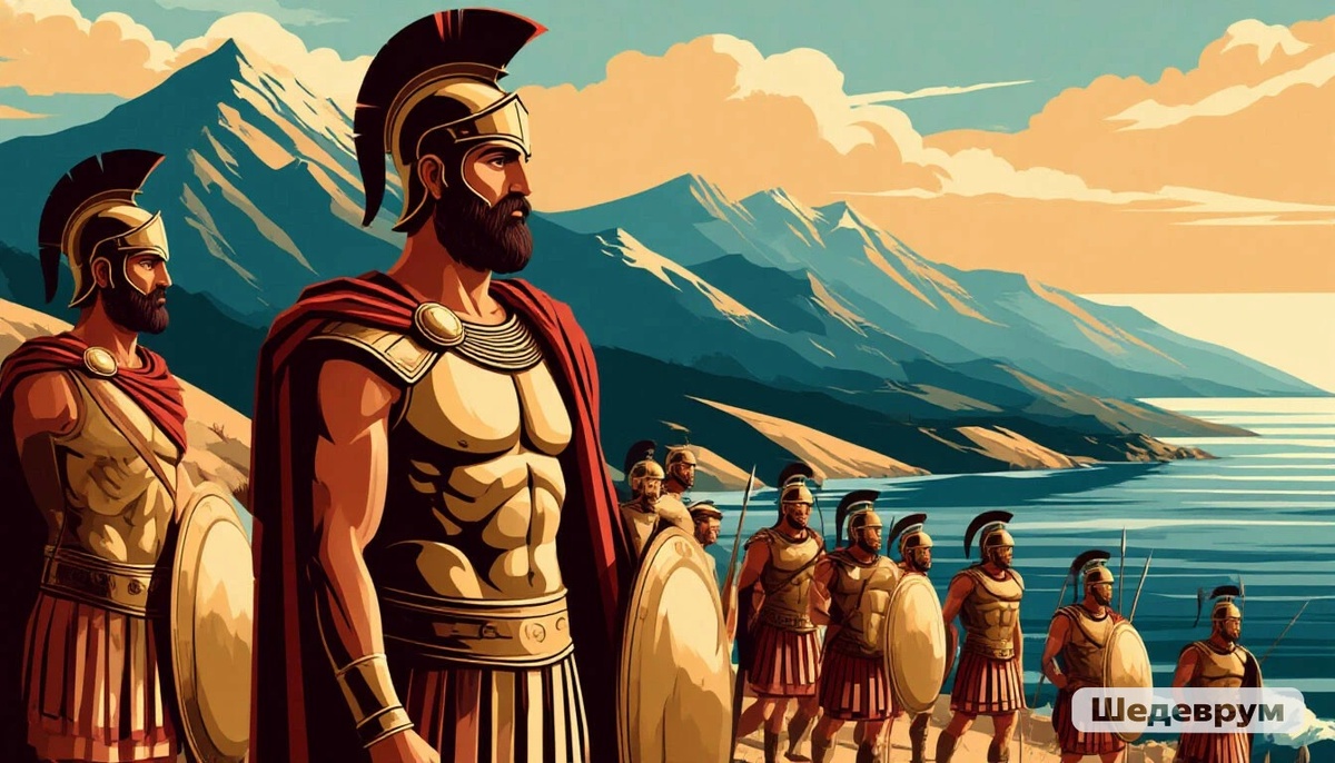 Брутальные македонцы ищут, что бы ещё завоевать. Сгенерировано "Шедеврум"