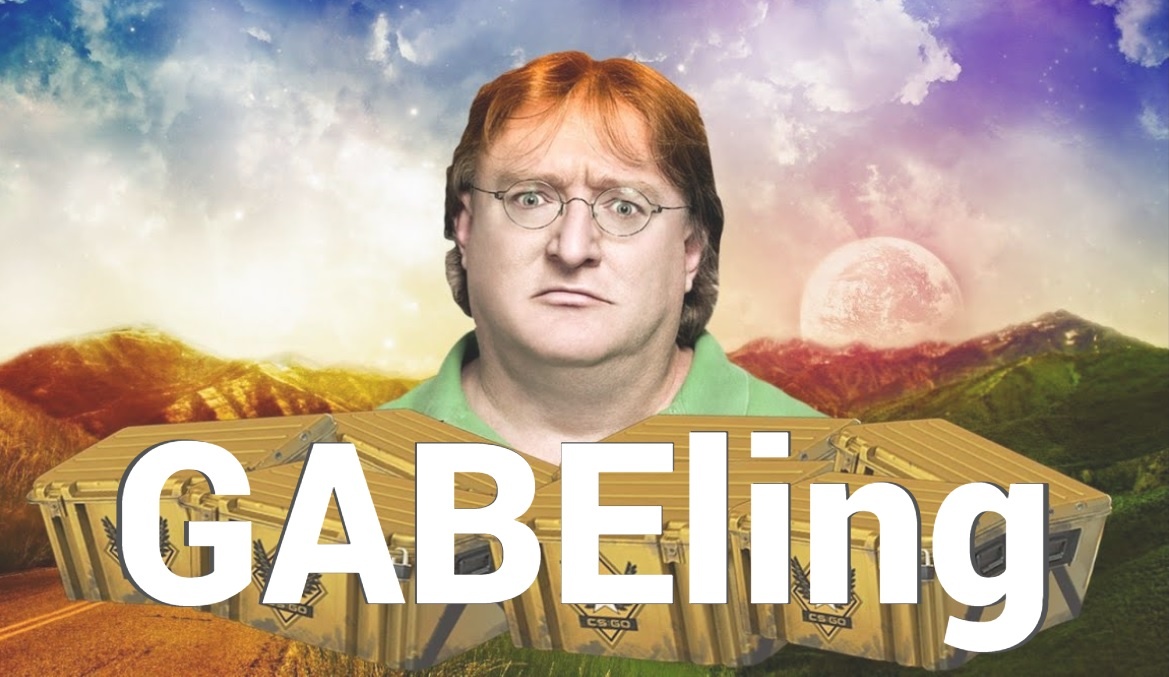 Интернет мем высмеивающий сочетание имени Гейба Ньюэлла (Главный исполнительный директор Valve) и слова Gambling.