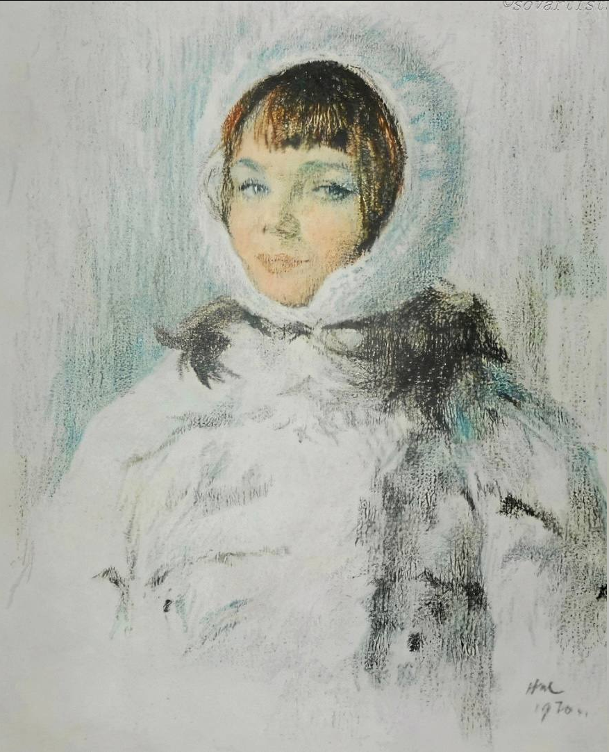 Николай Жуков. «Портрет девушки». 1970