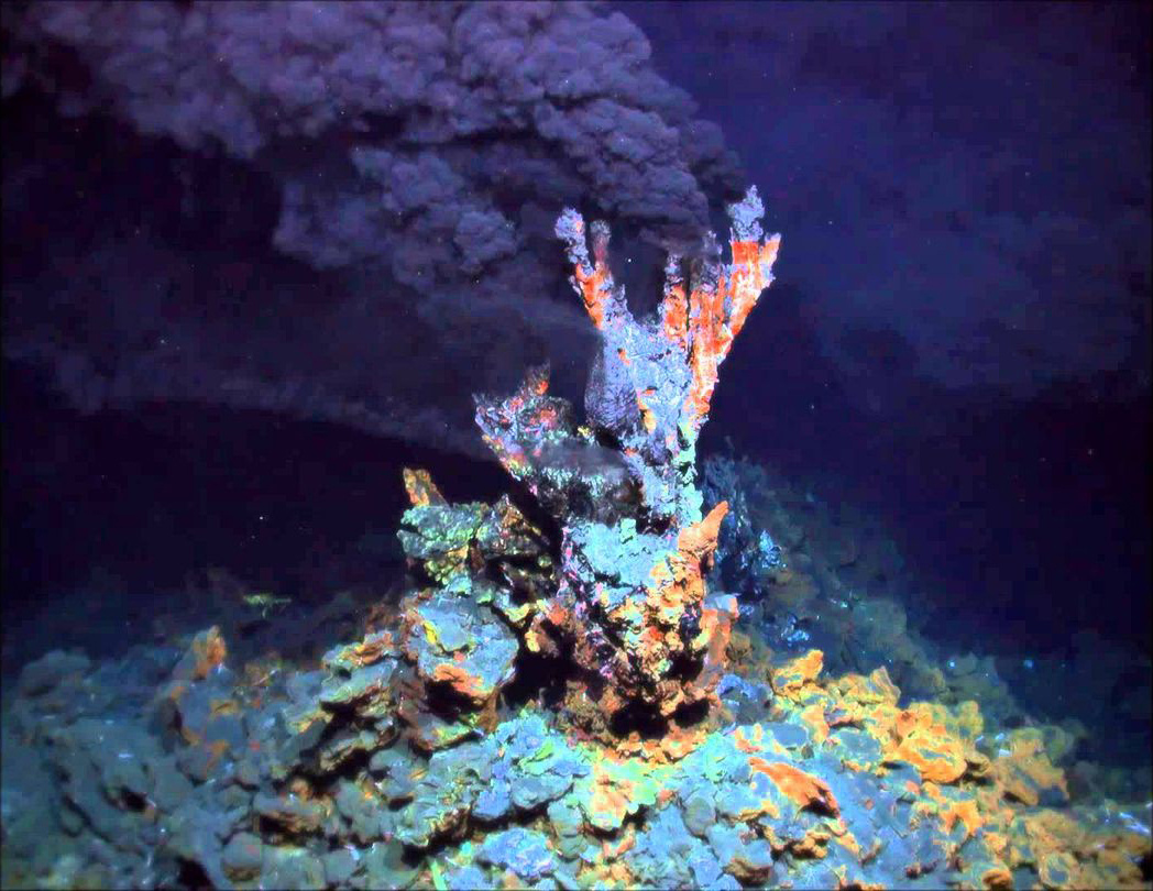 Чёрный курильщик - гетеротермальный источник на дне океана
