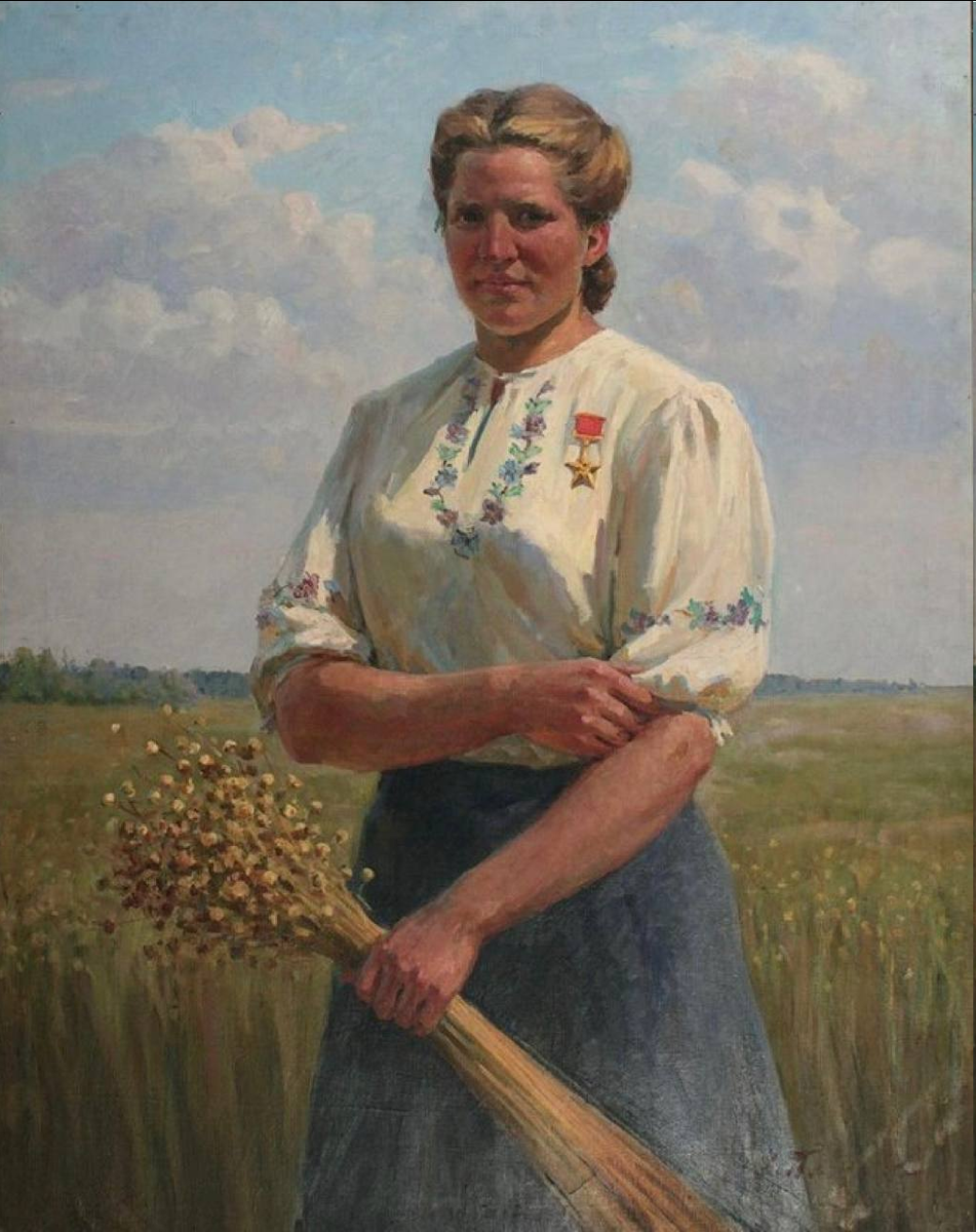 Андрей Плотнов. «Портрет Марины Каюшкиной». 1949