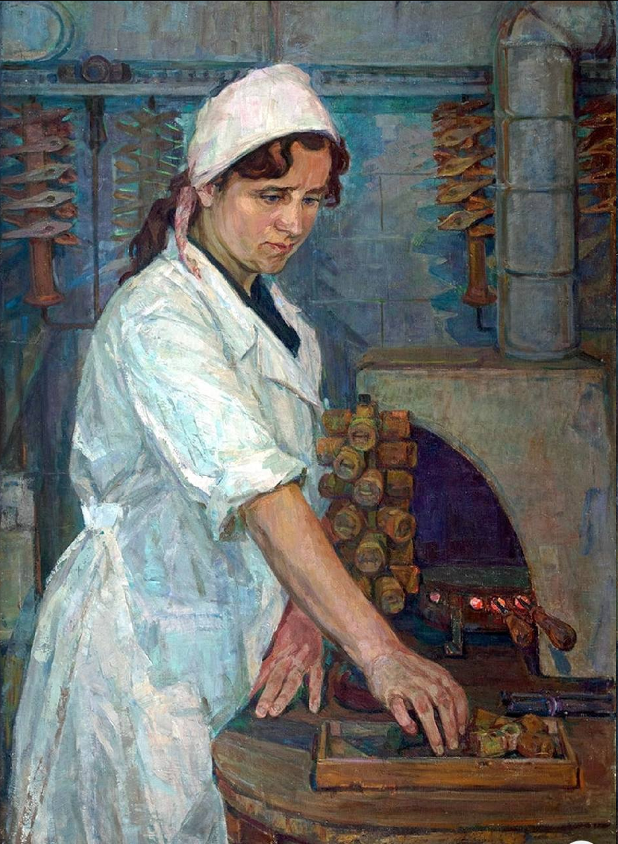 Надежда Ковтунова. «Беляева Н.В. - модельщица ТОЗа». 1955