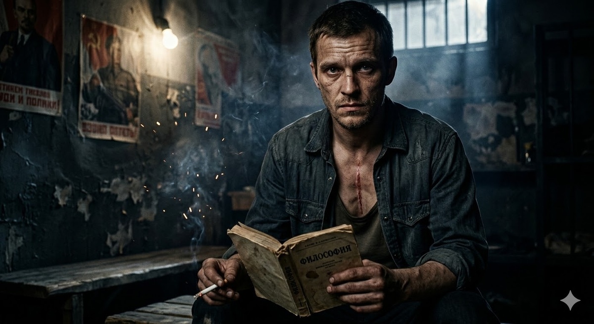 Молодой Сергей Бойцов со шрамом на груди и книгой. Биография Сергея Бойцова Бойца, воры в законе Иркутска, история Бойца, криминальные авторитеты СССР, воровская жизнь.