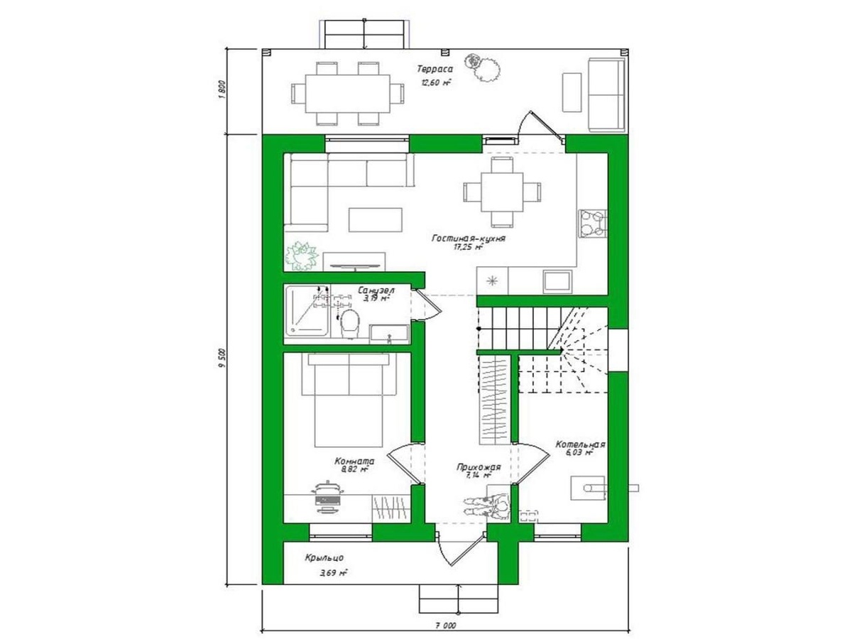 План 1 этажа