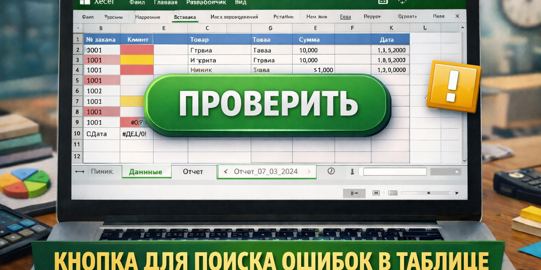 Найдите ошибки в Excel одной кнопкой — VBA сам подсветит проблемные ячейки