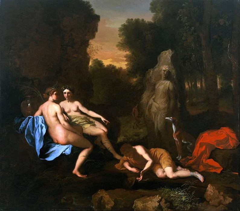 Джачинто Джиминьяни – Нарцисс (и Эхо и две нимфы)
холст, масло