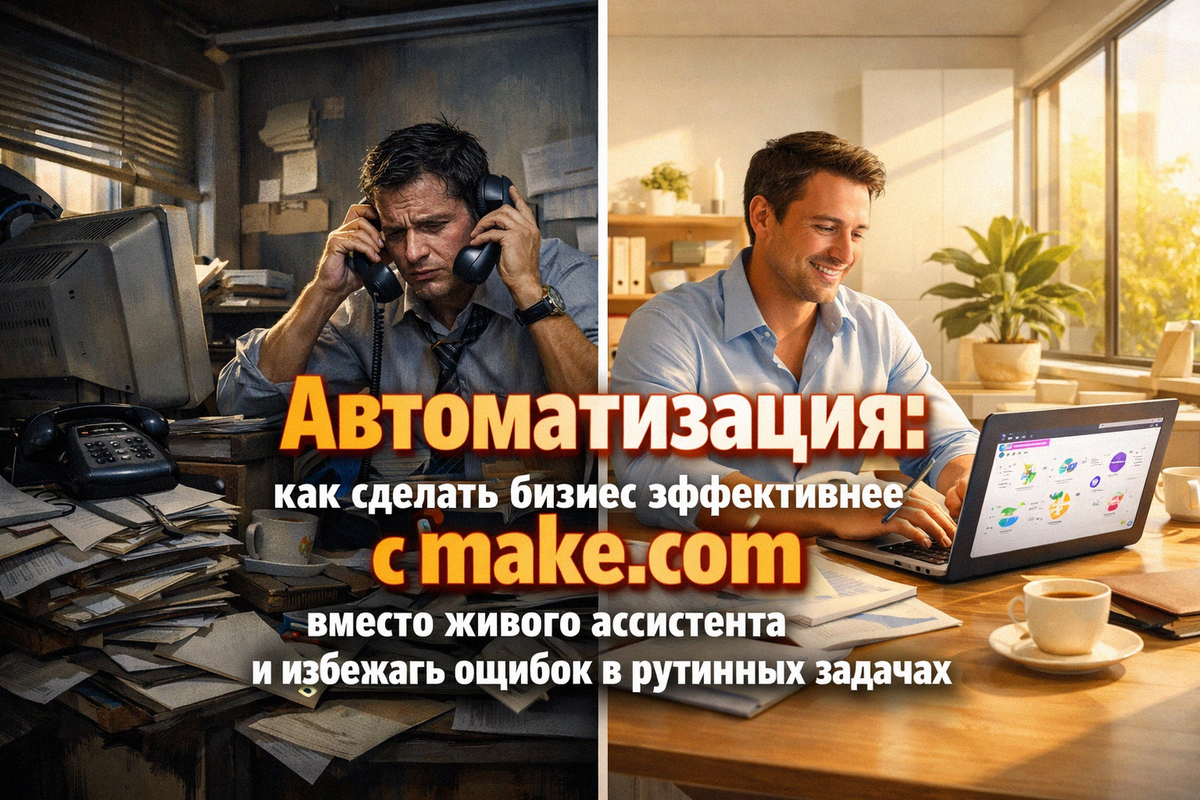    Хотите упростить свою жизнь? Узнайте, почему автоматизация через Make.com лучше живого ассистента и как оптимизировать бизнес-процессы! Артём Качанов