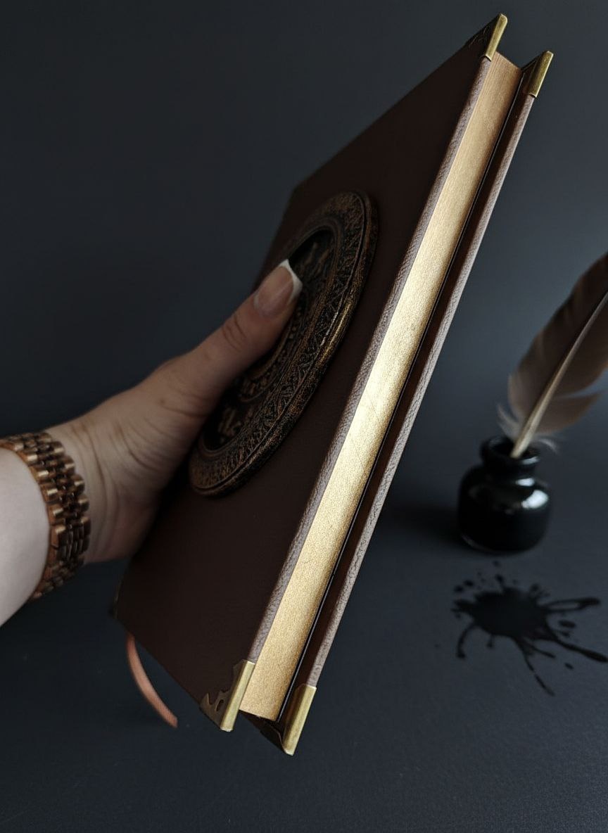 Блокнот из эко кожи А5 ручной работы подарочный "Астрология"