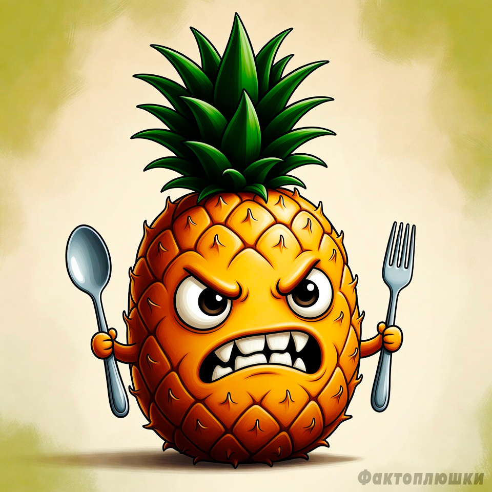 "Ананас: 'теперь моя очередь есть тебя' 🍍😈"