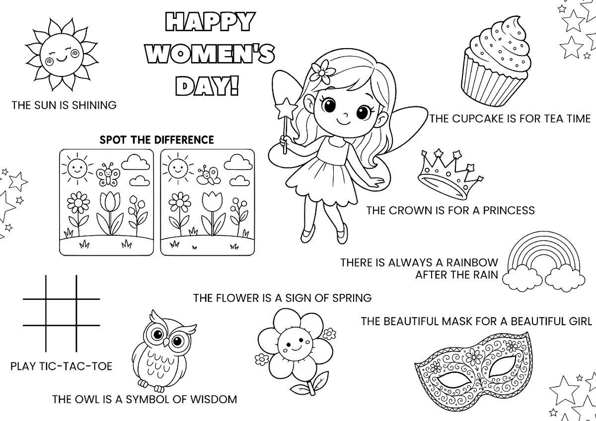 Подарок девочкам на 8 Марта на английском языке