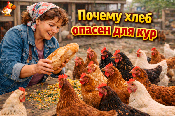 ХЛЕБ! Самый опасный корм для кур, который есть почти у всех 😱🐔 Почему он тихо портит стадо (и как кормить без батонного апокалипсиса)