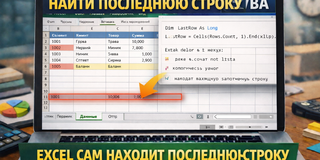 Excel сам найдёт последнюю строку — приём VBA, без которого макросы ломаются