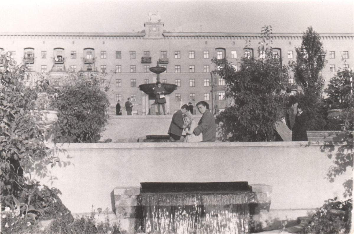 "Харьков, каскад фонтанов в центре", 1957 год. Фото: В.Скворцов.