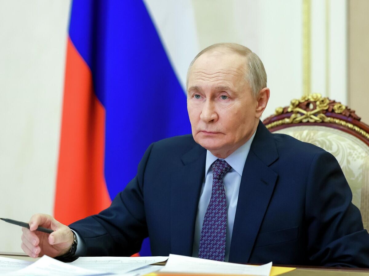    Президент России Владимир Путин проводит совещание с членами правительства РФ© РИА Новости . POOL