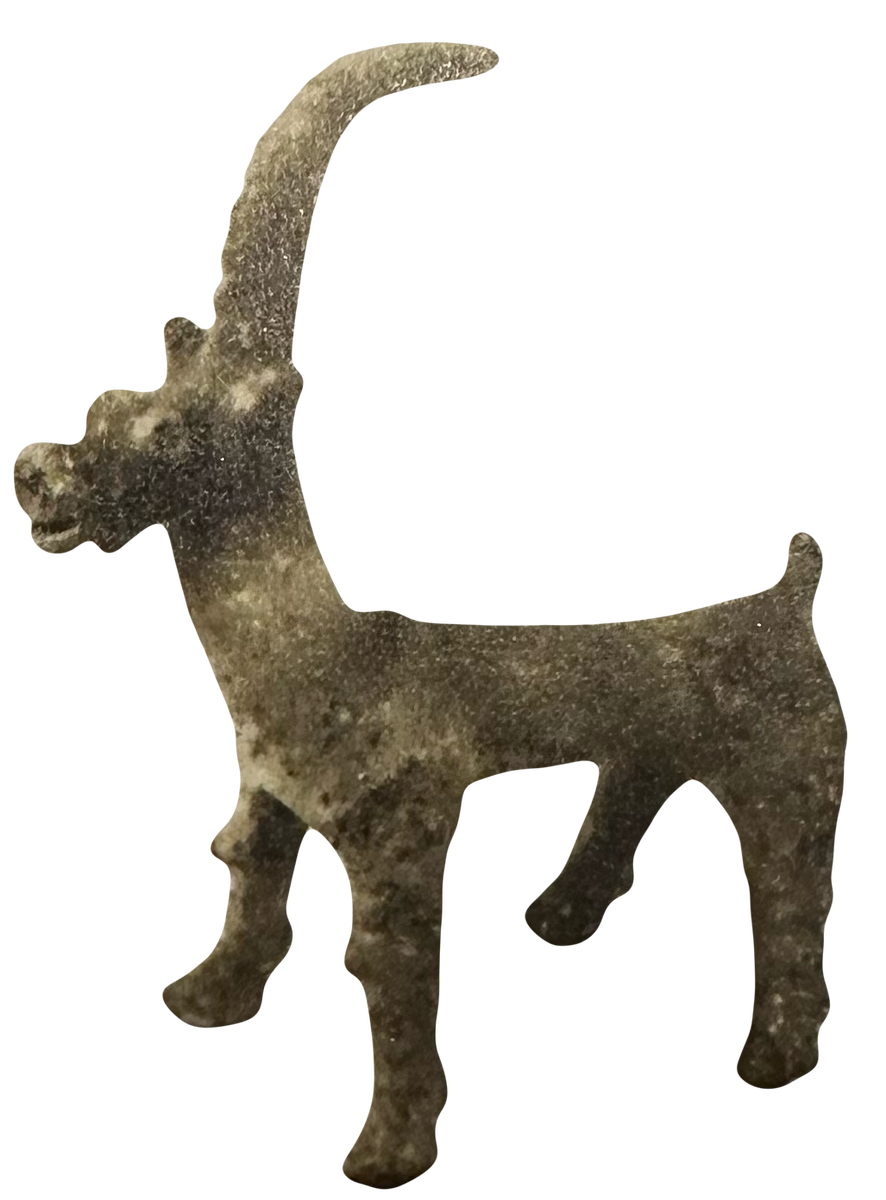 Первые известные нам изображения единорогов:
Фигурка единорога, бронзовая статуэтка, IX или VIII в. до н.э. Тегеран, коллекция Форуги, Иран.