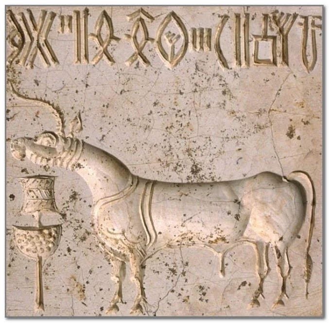 Печать из долины Инда, около 2500 лет до н.э. Национальный музей Индии. Нью-Дели.