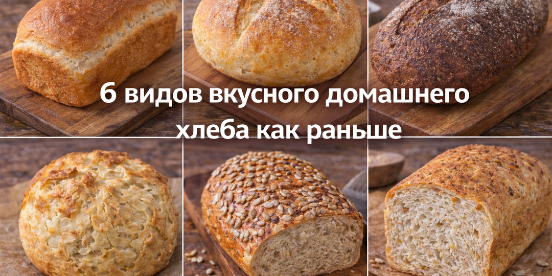 6 видов вкусного домашнего хлеба Как Раньше