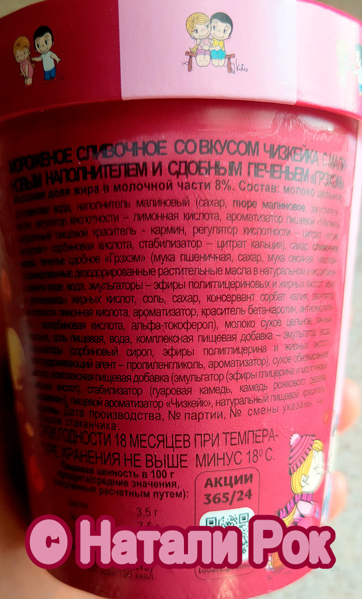 Состав мороженого Love Is
