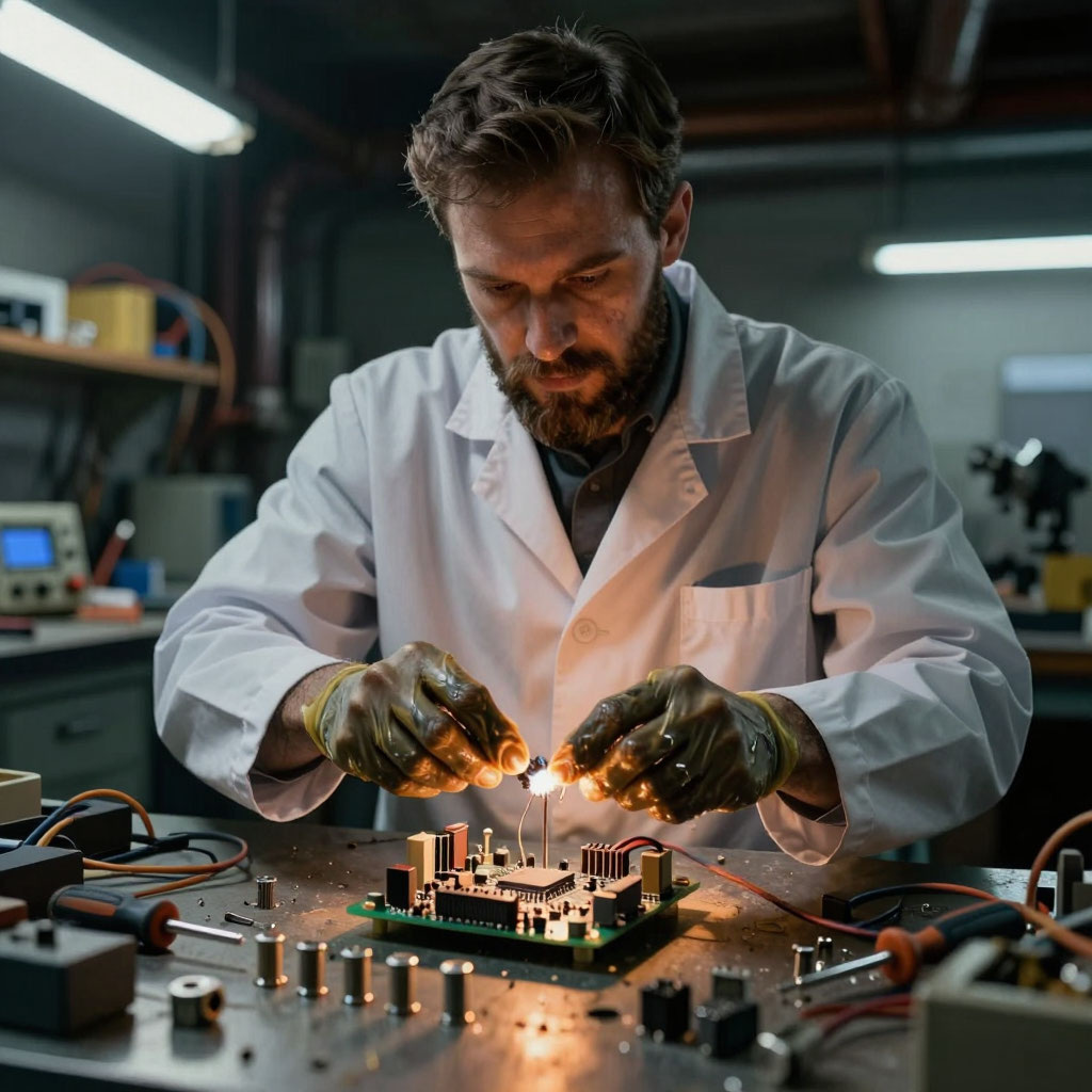 Инженер за работой