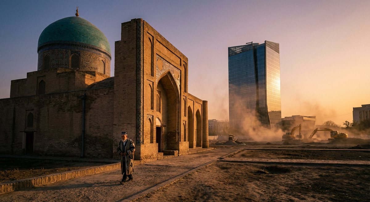 Ташкент, март 2026. Хрупкий баланс между тысячелетней историей и амбициями стекла и бетона.
