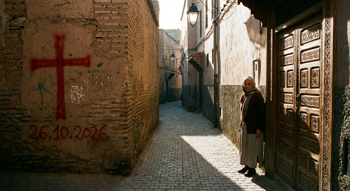 Махалля за посольством РФ. Красная метка на стене XIX века — приговор от застройщиков.