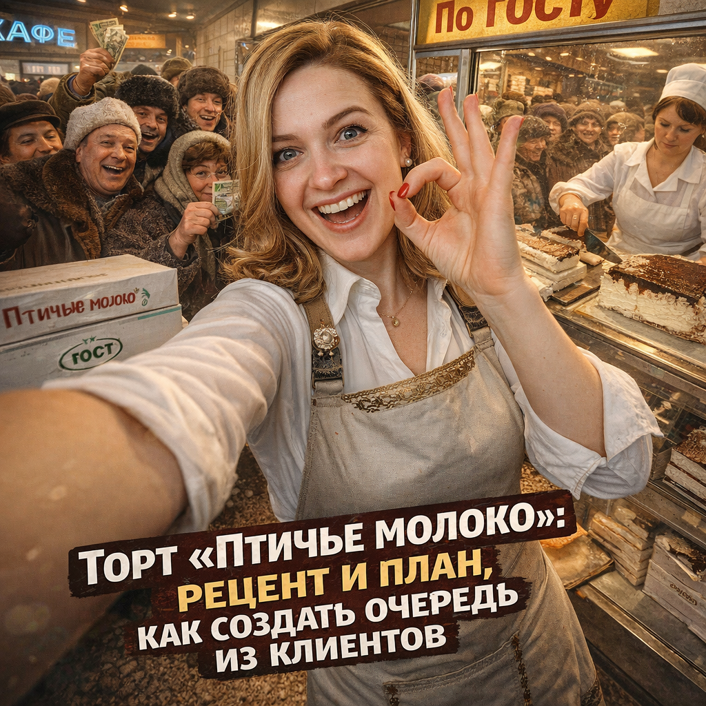    Как приготовить «Птичье молоко» и создать очередь из клиентов. admin